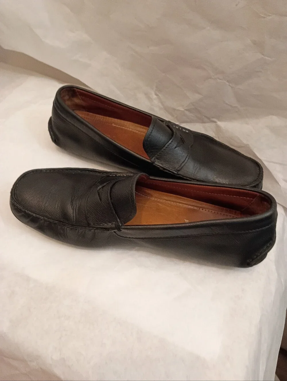 Mens Prada Black.Loafer Shoes UK.9.us 9.5